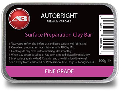 Autobright Pre Cleaning Car Wax Fine Clay Bar 100g Smooth Finish Detailing
