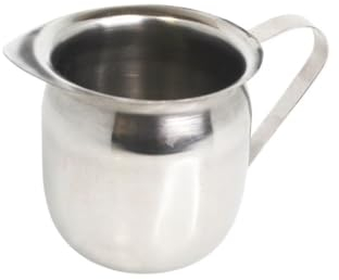 IMUSA Milchkännchen mit Deckel aus Edelstahl 8 ounces silber