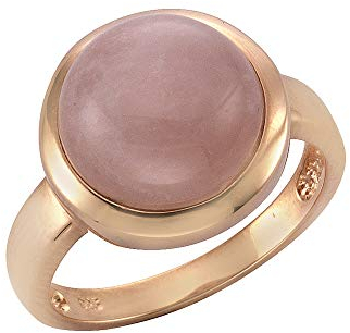 Zeeme Gemstones Damen Ring 925/- Sterling Silber rotvergoldet Rosenquarz rosa 360271735-1