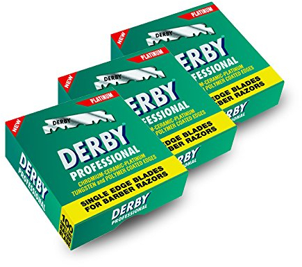 Derby Lot de 300 lames de rasage professionnelles