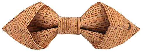 WANYING Herren Korkfliege Holzprofil Fliegen mit Hakenverschluß Vorgebunden Verstellbar Gentleman Casual Formell - 12.5 * 4.5cm Classic