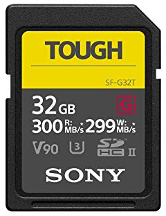 Sony SF-G32T SD-Speicherkarte (32 GB, UHS-II, SD Tough, G Serie)