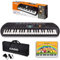Kit Pianola Tastiera Casio SA 77 (fondo Grigio) con Borsa (con 2 maniglie), Alimentatore e E-book Suona la Tastiera