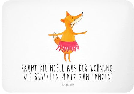 Mr. & Mrs. Panda Magnet Fuchs Ballerina - Geschenk, Party, whiteboardmagnet, spruchmagnet, Füchse, Kühlschrankmagnet, Geburtstag, haftmagnet, Yeah, memomagnet, Ballett