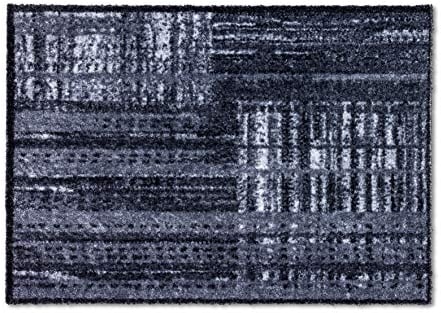 Astra Flauschige Sauberlaufmatte weich - Pure & Soft - Textur grau 50 x 70 cm - Waschbarer Küchenteppich innen - Türmatte strapazierfähig - Teppich läufer