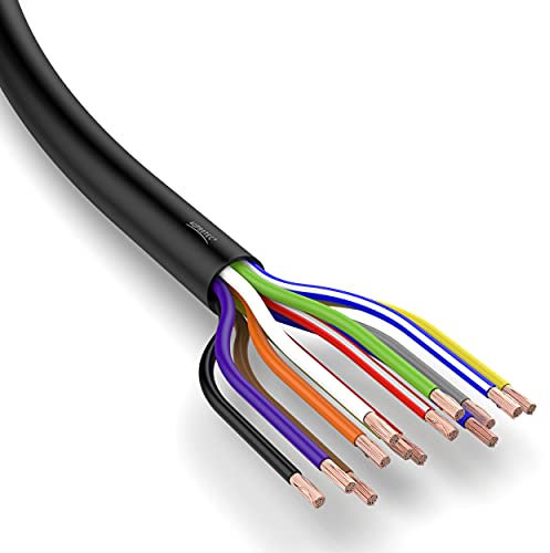 AUPROTEC KFZ Kabel 13x1,5 mm² 100m rund FLRYY I Rundkabel Fahrzeugkabel/Fahrzeugleitung Verschiedene Anwendungen I 13 poliges Kabel für Anhänger geeignet