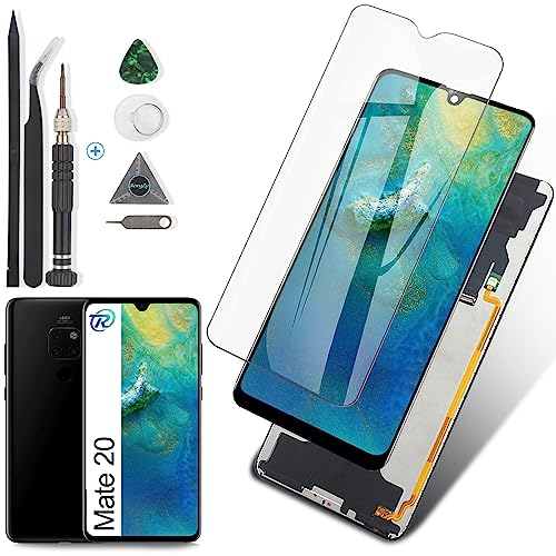 RongZy Pantalla para Huawei Mate 20 HMA-l29 HMA-l09 Pantalla Táctil LCD Kit de Pantalla de Repuesto Ensamblaje Digitalizador de Reemplazo con Herramientas(Negro)