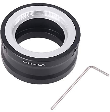 KERDEJAR Kameraobjektivadapter, Kameraobjektiv-Konverteradapter mit M42 Schraube für Sony NEX E Mount NEX-5 NEX-3 NEX-VG10 Schwarz