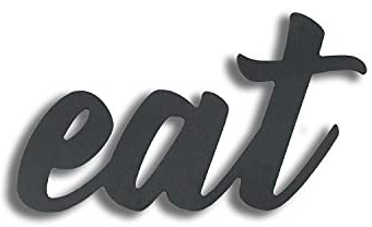 Wanddeko Holz Vintage Deko | Küchen Deko Holzdekoration Schriftzug Holz | 3D Holz Wand Deko (Essen)