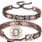 RainSo Kupferarmband Damen, Rosa Kristall Design Magnetarmband Damen Gesundheit, Verstellbar, mit Displaybox