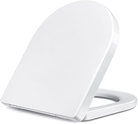 Toilettendeckel, WC-Sitz mit Absenkautomatik, Toilettensitz Weich Schließender Klodeckel schnellverschluss für leichte Reinigung, Klobrille einfache Montage(Toilettensitz- U-Form/ Erwachsene)