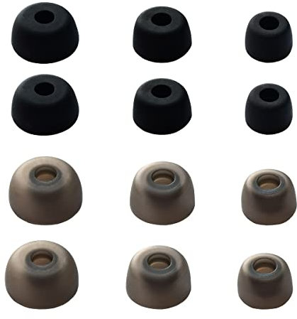 Luckvan 6 Pairs Silicone Ear Tips for Jabra Elite 75t/ 65t/ Active/ 7 Pro/Elite 3 Eartips Replacement Silicone for Jabra True Wireless Bluetooth Earbuds, Black