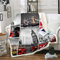 Mädchen Big Ben Wohndecke Rote Telefonzelle Kuscheldecke für Damen Herren Grau UK Thema Decke 75x100cm Englands Stadtbild London Bridge Dekor Flanell Fleecedecke
