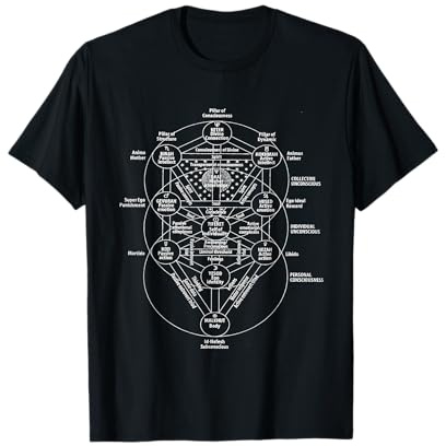 Maglietta con albero della vita Kabbalah Ebraismo esoterico 10 Sephirot Maglietta