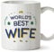 MUGFFINS Wife Mug - in English - World's Best - Funny Gift - Ceramic 11oz Mug