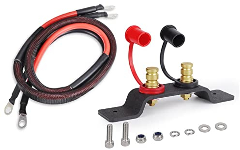 Batterie-Überbrückungspfosten, Batterieklemmen-Verlegungssatz 3/8-Zoll-M10-Anschluss-Ladeverlegungssatz Ersatz für Can-Am X3 2 4-Sitze