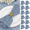 30 Stück Mullservietten 50 cm, Gaze-Käsetuch Vintage-Boho-Stoffservietten, Großpackung für Partys, Hochzeiten, Empfänge, Brautpartys, Tischdekorationen – Staubiges Blau