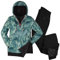 Killtec leichter Damen Skianzug - mit 10.000 mm Wassersäule - Windbreaker Hoodie Grün schattiert - Funktionshose Schwarz - Größe 42