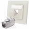 hb-digital CAT 6a Netzwerkdose unterputz 1-Port RAL9010 reinweiß + 1x CAT 6a Keystone RJ45 Modul LAN Ethernet Keystone Dose Buchse Einbaubuchse für CAT 5e CAT 6 CAT 6a 500MHz 10 Gbit/s STP