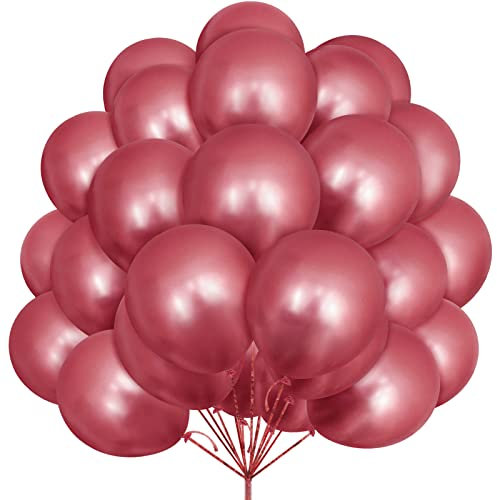 30 Pezzi Palloncini Rosa lattice Rosa Metallico Cromo 12Pollici per Ragazze Donne Festa di Compleanno Matrimonio Baby Shower Nuziale Fidanzamento Addio al Nubilato Carnevale Anniversario Decorazioni