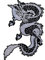 Aufnäher zum Aufbügeln, Motiv: weißer Drache, bestickt, großer Drache, zum Aufnähen, für Kleidung, Jacken, DIY-Kostüme (Weiß / Rot)
