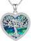 Collier Arbre de Vie Coeur Argent Sterling 925 Pendentif Arbre de Vie Femme Bijoux Arbre de Vie Argent pour Femme Filles Maman