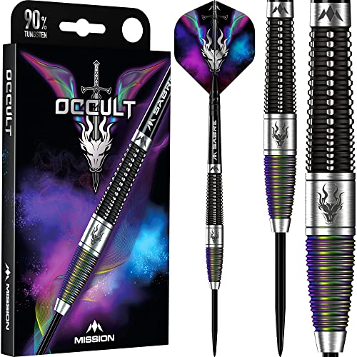 Mission Occult Darts Black & Coral 90% - Steeldarts 23 Gramm