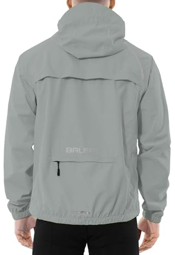 baleaf Waterproof Jacket Mens Cycling Jackets Reflective Running Outdoor Rain Coats Lightweight for Men Walking Hiking Packable