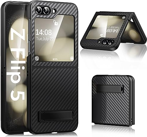Gotivi für Samsung Galaxy Z Flip 5 Hülle mit Ständer, Dünne Handyhülle für Samsung Z Flip 5 Cover Outdoor 360 Grad Stoßfest Schutzhülle Galaxy Z Flip 5 Slim Case Fallschutz Tasch Halterung 5G/6.7