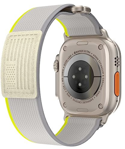 JHTSOLE Correa de Reloj Nylon Trail Loop para Watch Ultra 2 SE 2 Band 49mm 45mm 44mm 42mm Soft Sport Replacement Wristband Correa para iWatch Series 9 8 7 6 5 4 3 2 SE