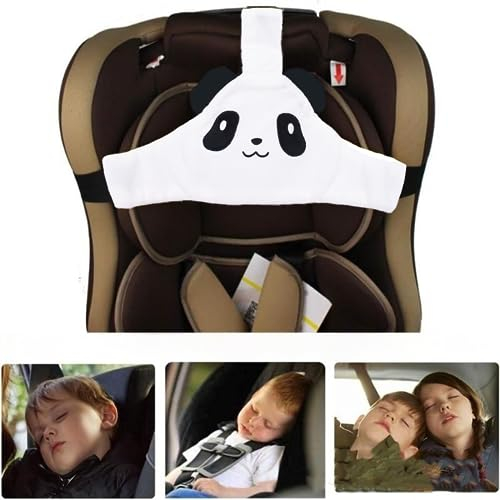 Baby Autositz Kopfunterstützung, Einstellbar Sicherheitssitz Befestigungsgurt, Protektor Kopfstütze Nackenstütze für Kinder Baby, Auto Sicherer Schlafpositionierer (Weiß)