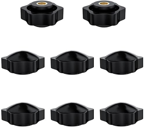 8 PCS Handle Wing Nuts,Clamping Star Knobs,Thumb Screws Nuts (M8*38mm)
