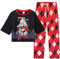 DC Comics Harley Quinn Lungo Pigiama Donna, Morbido Traspirante Abbigliamento da Notte Set (Nero/Rosso, S)