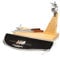 steelBlade - Jamonero Giratorio 360º Acero Inoxidable + Cubre jamón Kukuxumusu + Cuchillo Jamonero - Fabricado en España