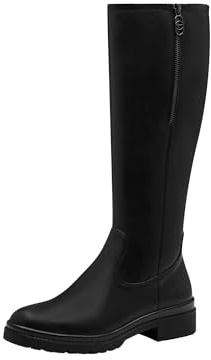 Tamaris Damen Langschaft-Stiefel Vegan; BLACK, EU 39