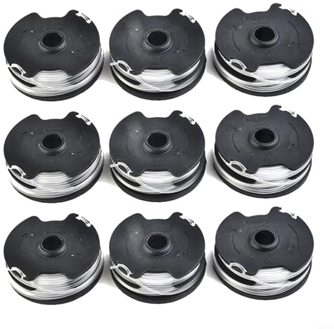 QOXEZY Bobina di ricambio per decespugliatore per Parkside PRT 550 A1 A5 IAN 311404 IAN 330241 IAN 351652, bobine di ricambio per decespugliatore (9 pezzi)