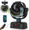 Air Circulator Camping Fan with LED Light -10 Inch, 3D Auto 360° Oscilating, Remote Control, Portable 20000mAh Rechargeable Battery,Stepless Variable Speed - ldeal for Camping, Tents, and Room Cooling