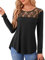 Amoretu Long Sleeve Tops Round Neck T Shirt Sexy Mesh Tshirt Going Out Tops Tee Shirts Tunic Black Size 20 22