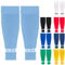 DRIPsox® Football Sock Sleeves Kids, Junior, Women & Men - 1 Pair (L) Light Blue Football Sleeve Socks with Calf Comfort Mesh - Multiple Colours - 3 Sizes (S:13C-3.5, M:4-7.5, L:8+)