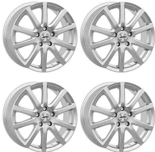 4x AUTEC Felgen Alufelgen SKANDIC 6.5x16 ET38 5x114,3 Brillantsilber kompatibel mit Nissan Almera Juke Primera Qashqai X-Trail Pulsar Townstar Leaf