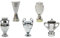 Mini Fußball Trophäen Modell, 5-Teiliges Set, Komplett Aus Massivem Metall, Sammler-Souvenirs Der Champions, Geschenke Für Fans,B