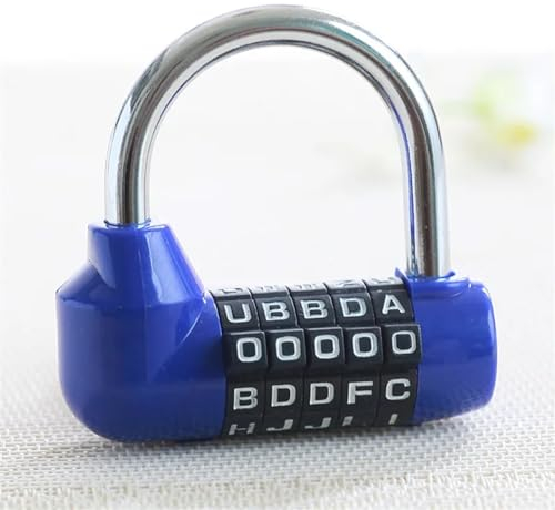 Candado codificado con 5 letras, candado con contraseña de 5 dígitos, candado con combinación de grillete ancho, candado con código de seguridad for viajes, 1 Uds.(Letter)