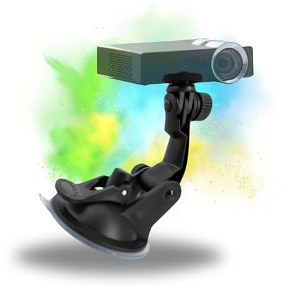 TronicXL Saugnapf Halterung für Mini Beamer 1/4 Schraube kompatibel mit Anker Wimius XGIMI Mars Vankyo Lesure Victising Andoid Befestigung Auto Winschutzscheibe Scheibe Tisch