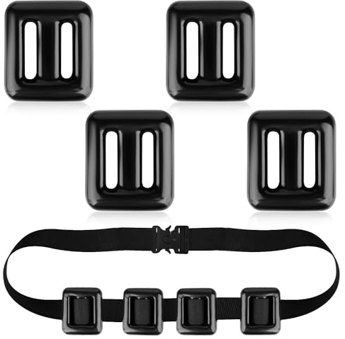 PEUTIER 4pcs Scuba Weights with Dive Belt, 1kg/2.2lb Diving Weights Scuba Diving Weight Belt with Metal Quick Release Buckle Diving Accessories for Free Diving