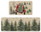 Artoid Mode Lastkraftwagen Bäume LKW Schneeflocken Weihnachten Küchenteppich 2er Set, Waschbar Küchenmatten Für Innen Außen Dekor - 43x73 and 43x118 cm