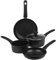 URBN-CHEF Forged Carbon Steel Non-Stick Cookware Sets – Casserole Pots, Frying Pans, Saucepan & Induction Base – Suitable for Gas, Electric, Ceramic, Halogen Stoves | Durable Soft-Touch Handles