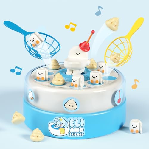 B.Duck Bounce and Catch Games with Toilet for Kids Age 4-6, B Duck Toys for Kids 4-8, Family Board Games for 5-7 Boys Girls, Birthday Gifts Easter Christmas Party Toys for Toddlers 3-5