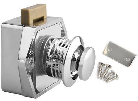 Generisch Cerrojo de presión para cajones con cremallera, cierre de botón a presión para puerta de armario, cierre de puerta con cremallera, cerradura de caja de herramientas para camiones como