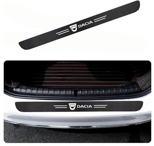 SANSHAOS Car Rear Bumper Protector Guard Carbon Fiber for Dacia Duster 2 2017-2022 2023, Car Trunk Sill Plate Cover Tail Trim Protective Sticker, Anti-Scratch Boot Protector