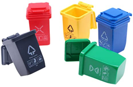 Vaguelly 5piezas Mini Basura para Casa De Muñecas Accesorios De Escenario Decoración para Mesas De Arena y Fotografía